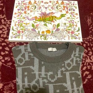 DIOR OBLIQUE Knitted Crewneck Thicker Sweater